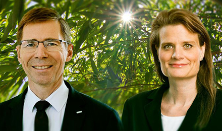 Martina Hirayama, State Secretary for Education, Research, and Innovation and Joël Mesot, ETH Zurich President held a virtual signing ceremony on Wednesday, 24 February 2021. (Image: ETH Zurich) 