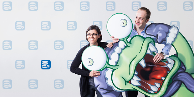 Caterina Barillari and Cristian Scurtescu, both in Research Informatics within Scientific IT Services, keep the "data monster" under control every day.