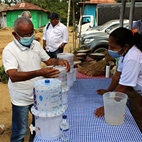 Entrepreneur selling water filters