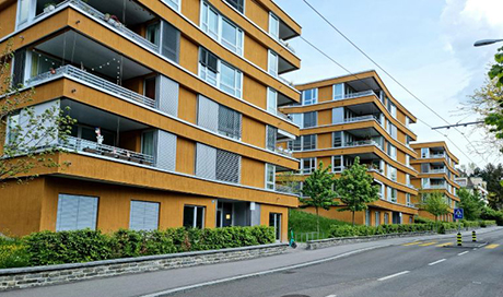 A group of buildings owned by the ABZ housing cooperative in Zurich. (© iStock/Rafael_Wiedenmeier) 