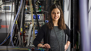  Doctoral candidate Sophie Cavallini completed her Master of Science in Quantum Engineering last year. (Image: Alessandro Della Bella / ETH Zurich) 