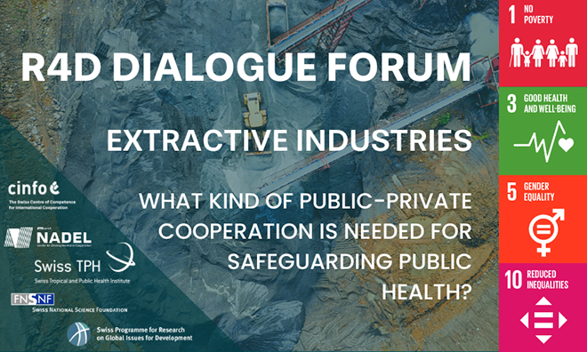 Flyer for the r4d Dialogue Forum - Extractive Industries