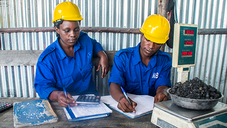 People working on a project